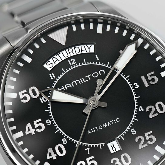 Hamilton Khaki Aviation Automatic 42 mm Stainless Steel image number 3